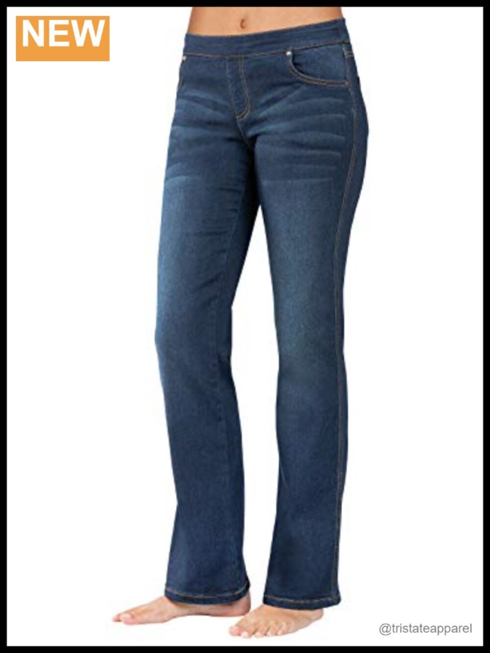 PajamaJeans Women's Bootcut Stretch Curvy Denim Blue Jeans